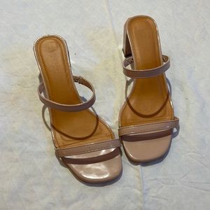 Nude Block Heels